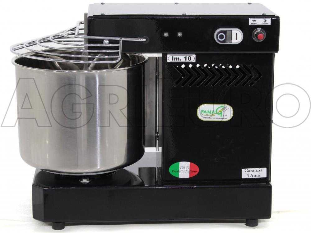 FAMAG Impastatrice nera professionale a spirale capacità impasto 10 KG Famag IM10 