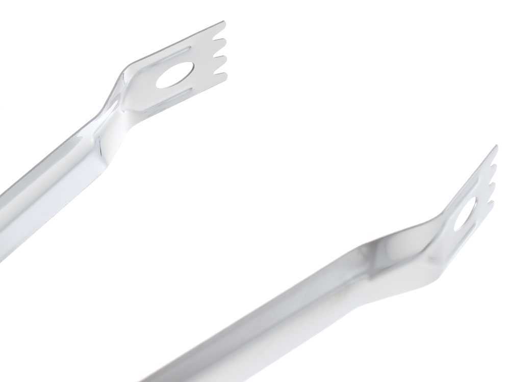 Alpha Grillers Set di accessori per barbecue resistenti – Set di 4 accessori per barbecue con spatola, forchetta, spazzola e pinze per barbecue – Regali per papà Strumenti per griglia in acciaio