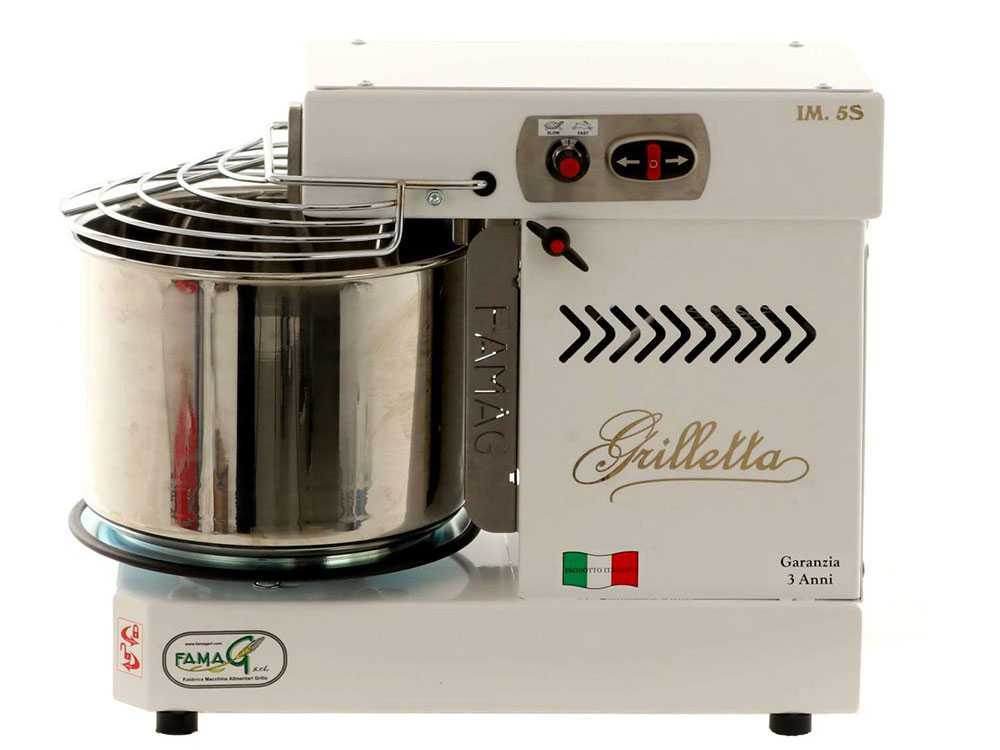 FAMAG IMPASTATRICE A SPIRALE FAMAG IM5/230 10 VELOCITA' GRILLETTA MONOFASE 5 KG 
