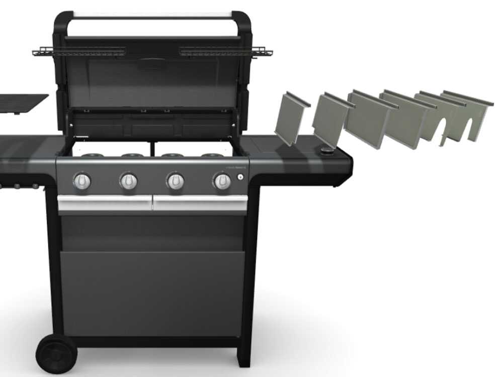 Campingaz 4 Series Select S BBQ A Gas 13.6kW, 4 Bruciatori Inox + 1 Laterale, Griglia Culinary Modular 72x46cm, InstaClean Aqua - Foto 2