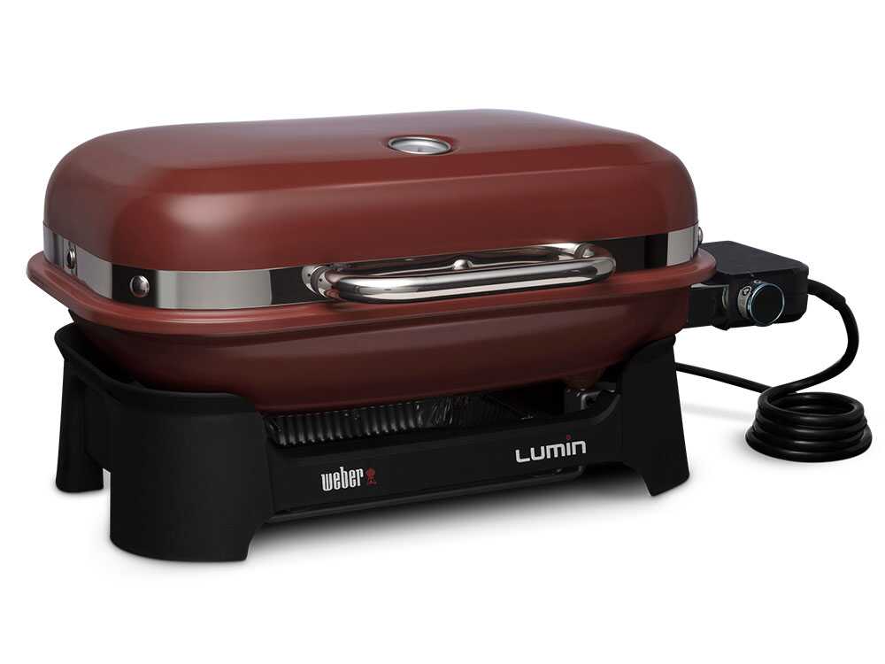 Barbecue Elettrico Weber Lumin Compact | Griglia 43x32 Cm | Raggiunge 315°C | Per Rosolare, Affumicare, Cuocere A Vapore | Con Stand