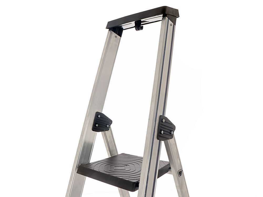 Scala Alluminio 4 Gradini - Portata 150 Kg Certificata EN 131 Per Casa E Professionisti - Foto 2