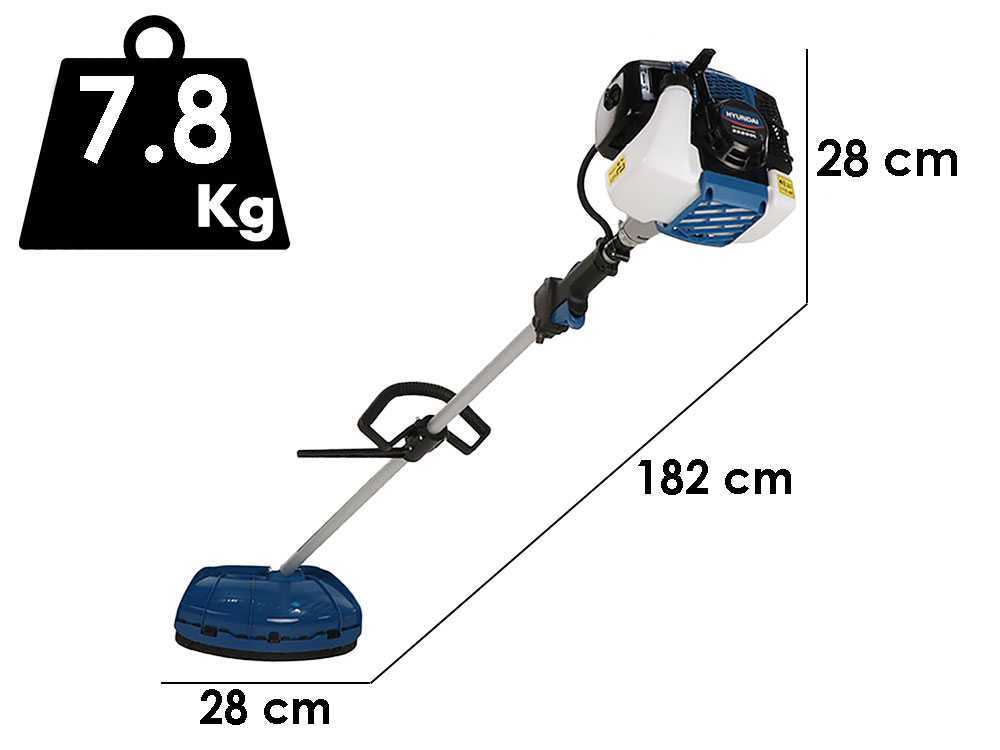 Decespugliatore Hyundai 52cc A Scoppio - Motore 2 Tempi 2.2CV, Tagliabordi Con Filo E Lama - Foto 4
