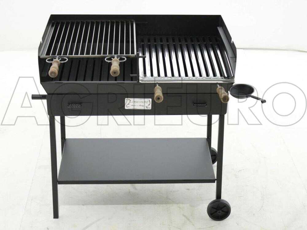 Barbecue A Carbonella E Legna Cruccolini Festa, Lamiera Con Griglia 93x33x85 Cm
