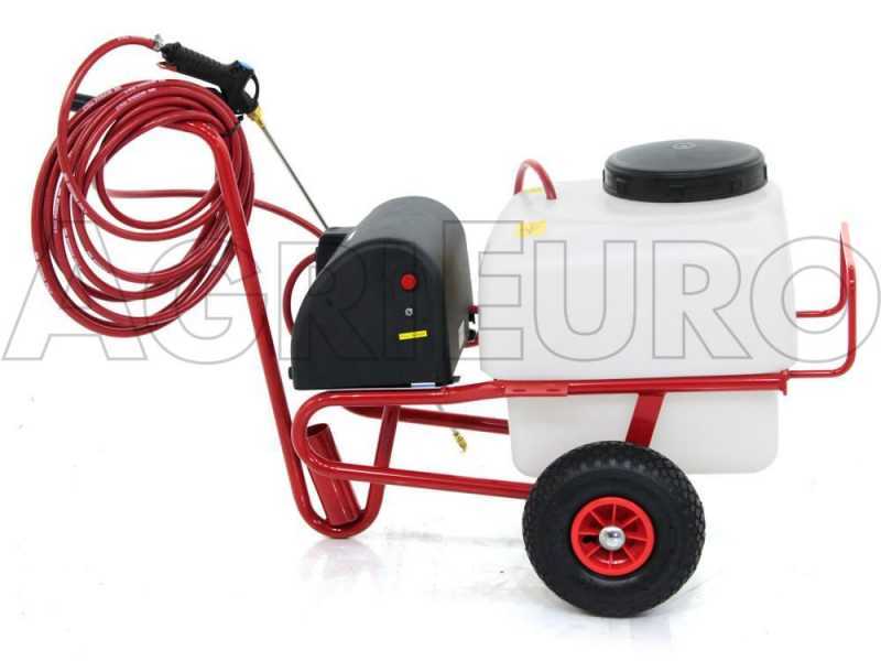 Pompa irroratrice elettrica carrellata M2015011 - A batteria 12V - 50L