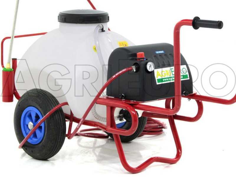 Pompa irroratrice elettrica carrellata M2017012 - Con gancio - A batteria 12V - 70L PRO