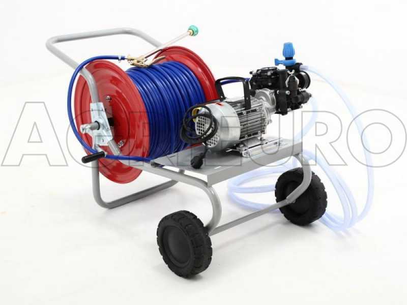 Kit motopompa irrorazione con carrello - Pompa Comet MC25 con motore elettrico