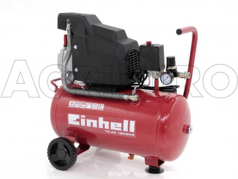 Einhell TC-AC 190/24/8 - Compressore aria elettrico carrellato - Motore 2 HP - 24 lt