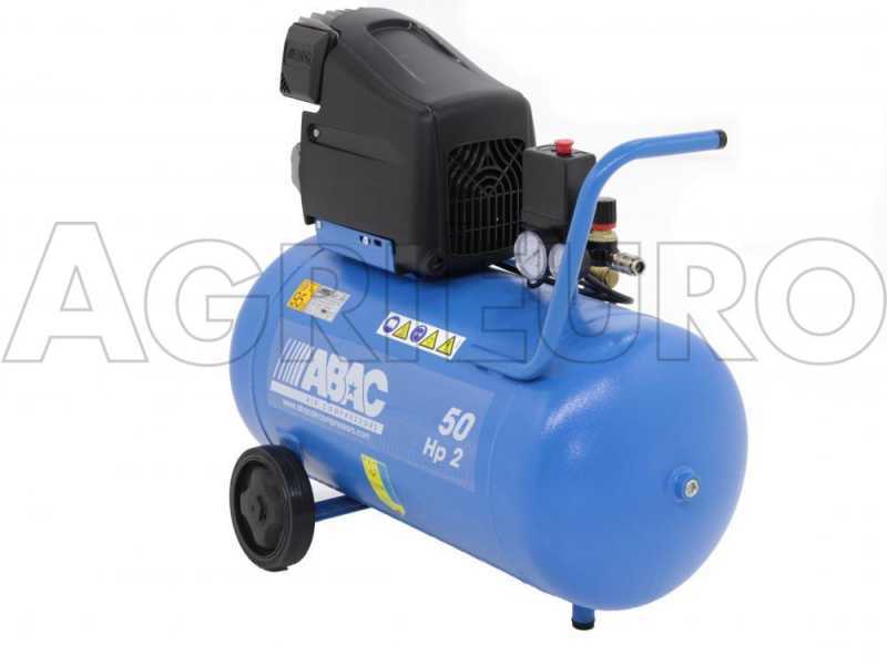 ABAC MONTECARLO L20 - Compressore aria elettrico monofase, oil-less - Motore 2 HP - 50 lt