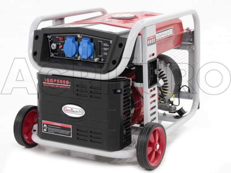 GeoTech-Pro iGGP5000 - Generatore di corrente carrellato a inverter 4 kW - Continua 3.5 kw Monofase