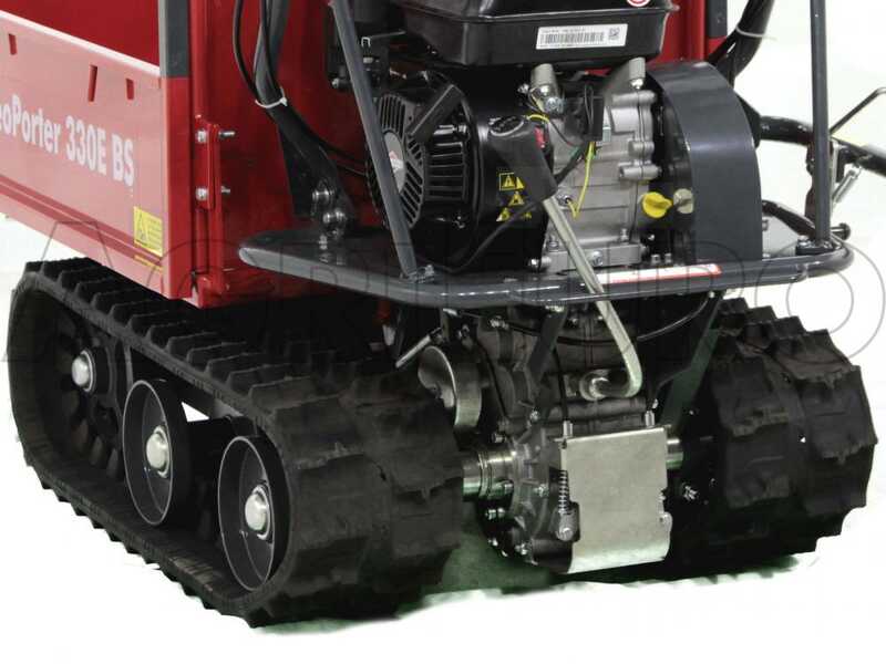 GeoTech Pro GeoPorter 330E BS - Motocarriola cingolata cassone estensibile con 4 rulli - 300Kg