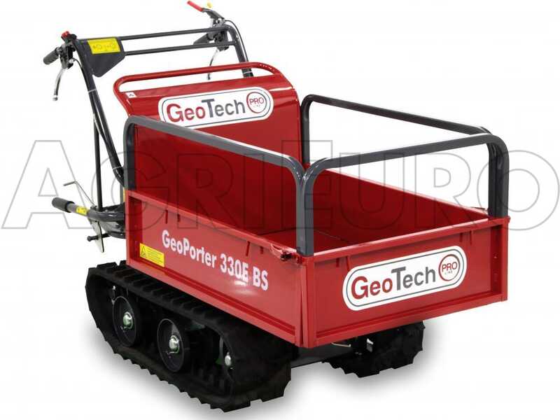 GeoTech Pro GeoPorter 330E BS - Motocarriola cingolata cassone estensibile con 4 rulli - 300Kg