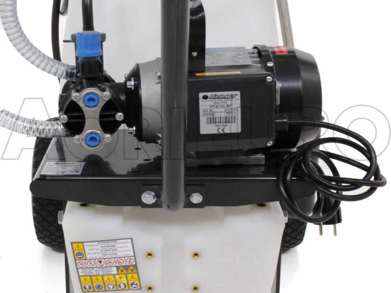 Kit motopompa irrorazione - Pompa Comet MC18 con motore elettrico con carrello e serbatoio 50L