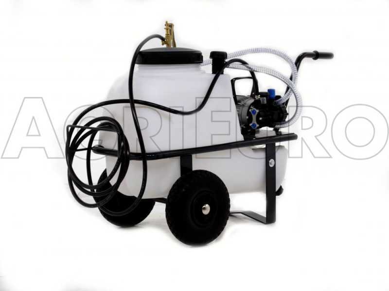 Kit motopompa irrorazione - Pompa Comet MC18 con motore elettrico con carrello e serbatoio 50L