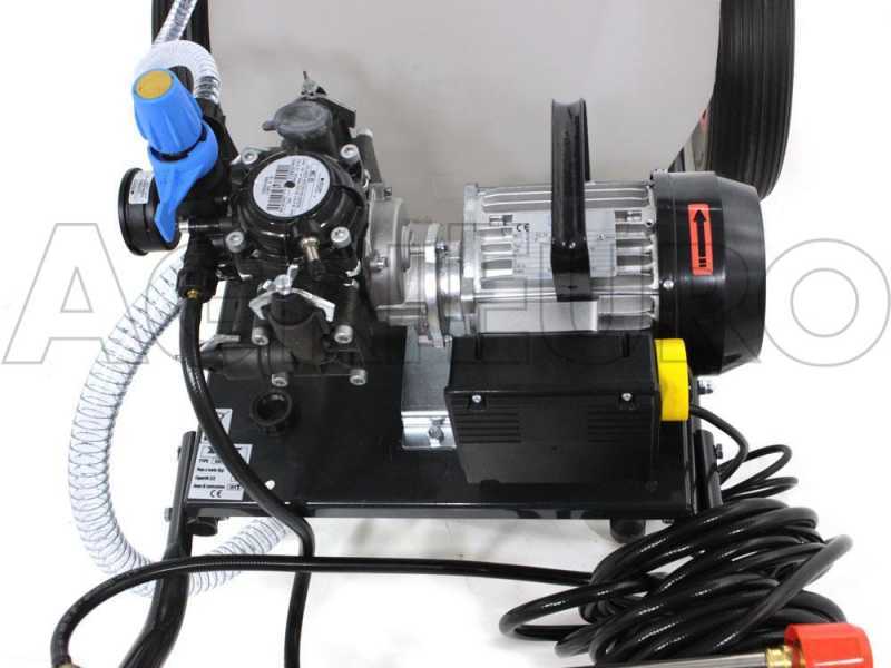 Kit motopompa irrorazione - Pompa Comet MC25 con motore elettrico con carrello e serbatoio 80L