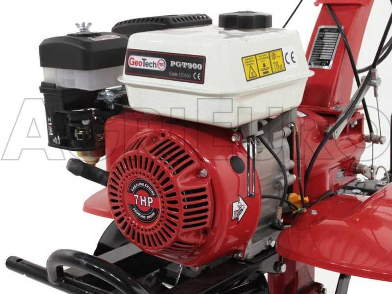 GeoTech-Pro PGT 900 - Motozappa a benzina 7 HP con cambio 2+1 e trasmissione a ingranaggi