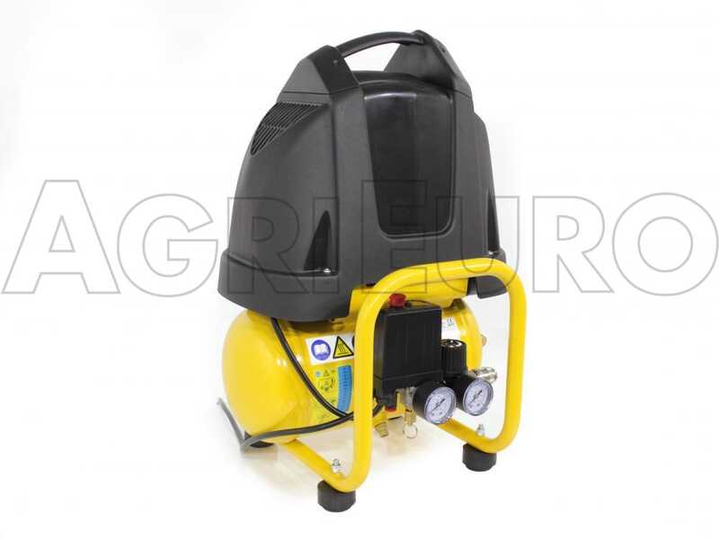 ABAC VENTO B15 - Compressore aria elettrico portatile monofase, oil-less - Motore 1.5 HP - 6 lt