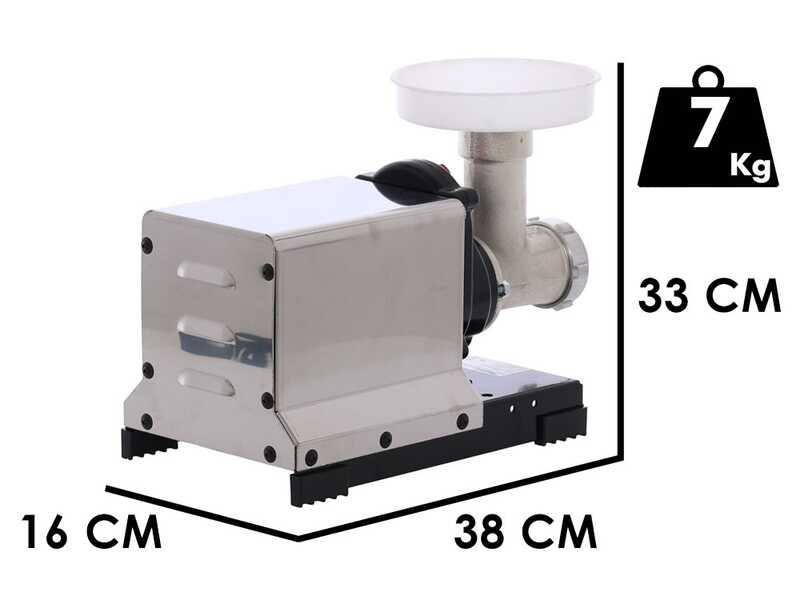 Reber 9502NSP INOX - N.5 - Tritacarne elettrico - 450W