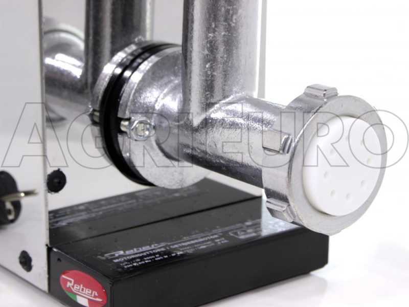 Torchio Pasta Reber 9070NSP INOX - Motore elettrico ad induzione professionale 1200W - Motoriduttore standard