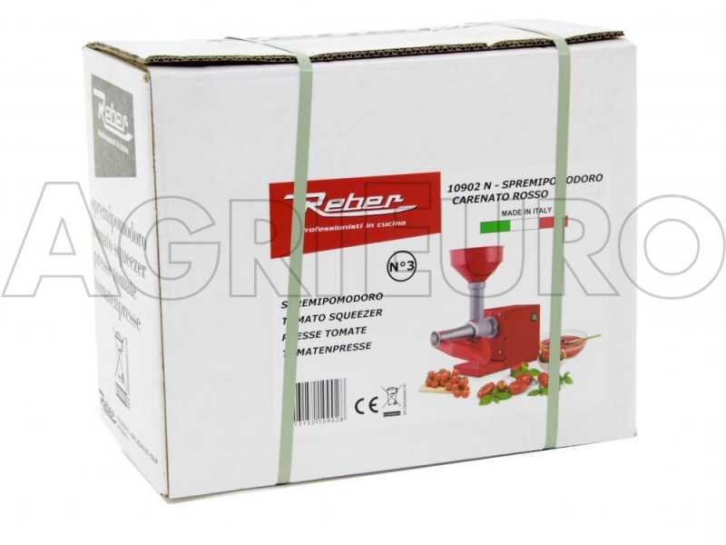 Reber 10902N - Passapomodoro multi-attrezzo - Motore a risparmio energetico da 250W