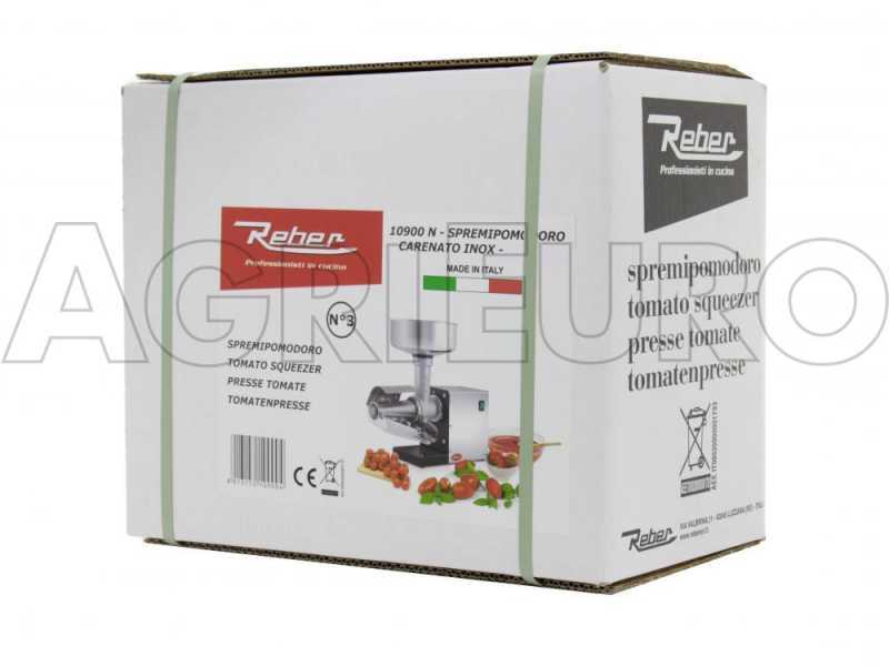 Reber 10900N - Passapomodoro multi-attrezzo - Motore a risparmio energetico da 250W