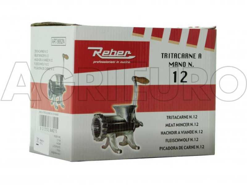 Reber 8682N n&deg; 12  - Tritacarne manuale a manovella da appoggio - In ghisa