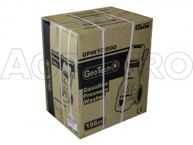 GeoTech GPW 10/200 - Idropulitrice a scoppio - 228 bar - 568 L/h - motore a benzina 196cc 6.5 HP