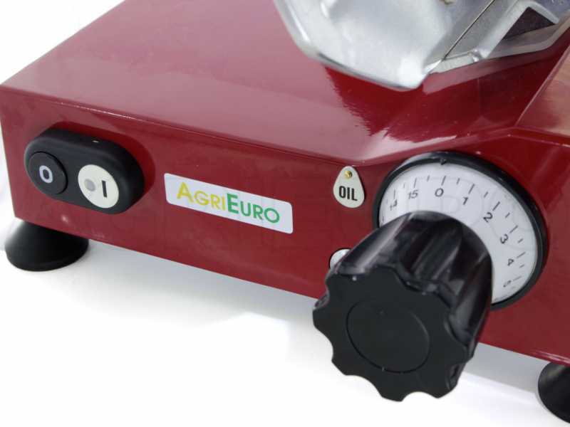 Affettatrice AgriEuro MS 275 Red Deluxe con lama da 275mm - Motore elettrico da 180W