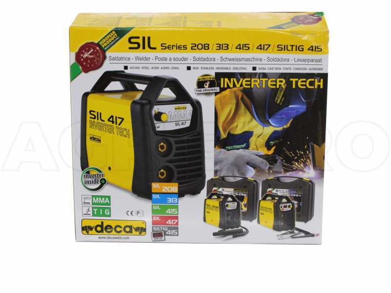 Saldatrice inverter Deca SIL 313 - 130 Amp max - alimentazione 230 Volt - kit di utilizzo