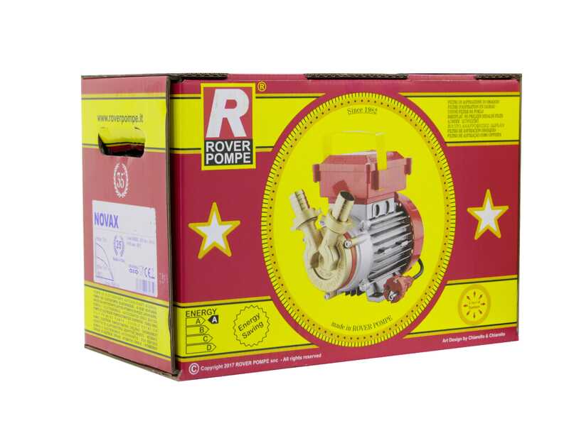 Rover Novax G 20 - Pompa elettrica da travaso per olio ad ingranaggi in lega antiossidante - 0.8 HP