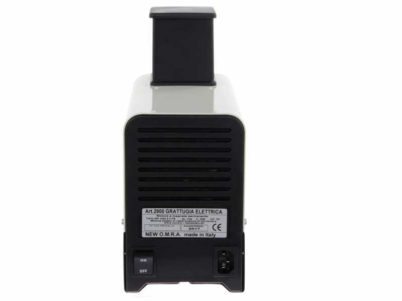 New O.M.R.A. OM-2900-BI Bianco - Grattugia elettrica da tavolo con rullo estraibile - 200W
