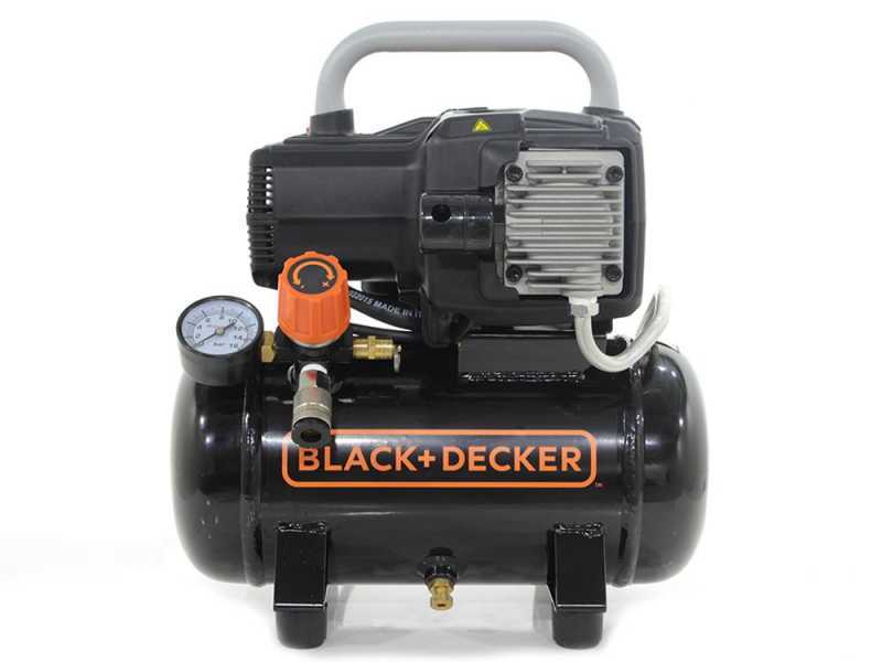 Black &amp; Decker BD195 6 NK - Compressore aria elettrico portatile monofase, oil-less - Motore 1.5 HP - 6 lt 