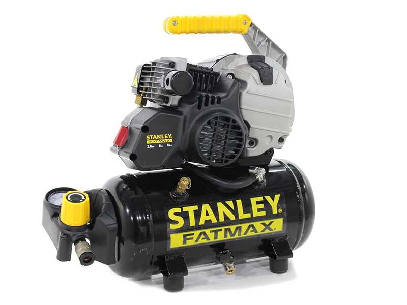 Stanley Fatmax HY 227/8/6E - Compressore aria elettrico portatile monofase- Motore 2 HP - 6 lt