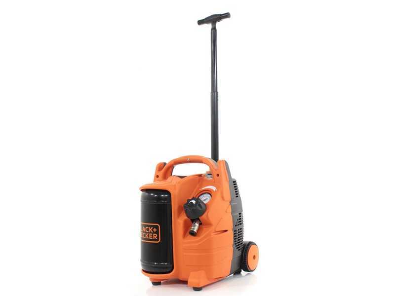 Black &amp; Decker BD 195/5 MY T - Compressore aria elettrico portatile monofase, oil-less - Motore 1.5 HP - 5 lt 