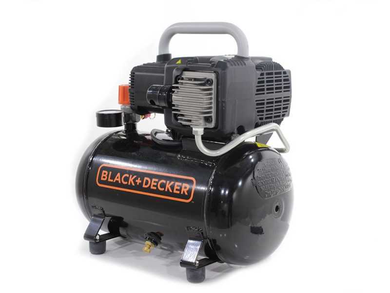 Black &amp; Decker BD195 12 NK - Compressore aria elettrico portatile monofase, oil-less - Motore 1.5 HP - 12 lt 