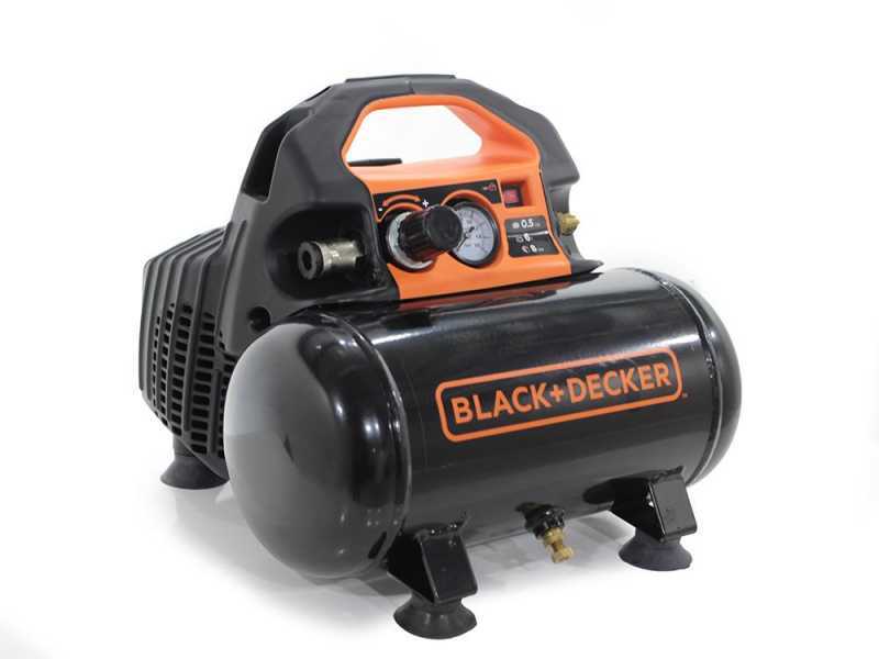 Black &amp; Decker BD 55/6 - Compressore aria elettrico portatile monofase, oil-less - Motore 0.5 HP - 6 lt 