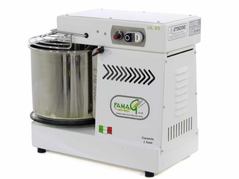 Famag IM 8S/230 10 Velocit&agrave; - Impastatrice a spirale 8 Kg con testa sollevabile