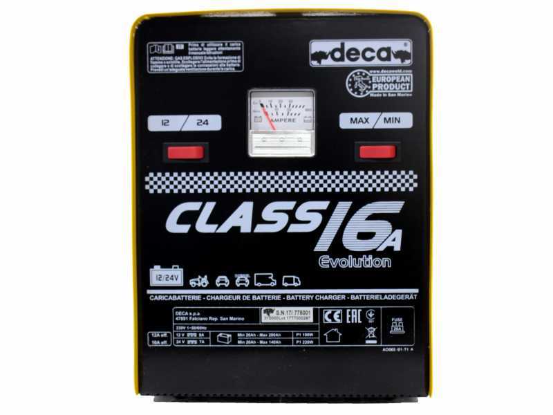 carica batterie deca class 16a - per moto e auto 12/24 v - pb wet  caricabatterie