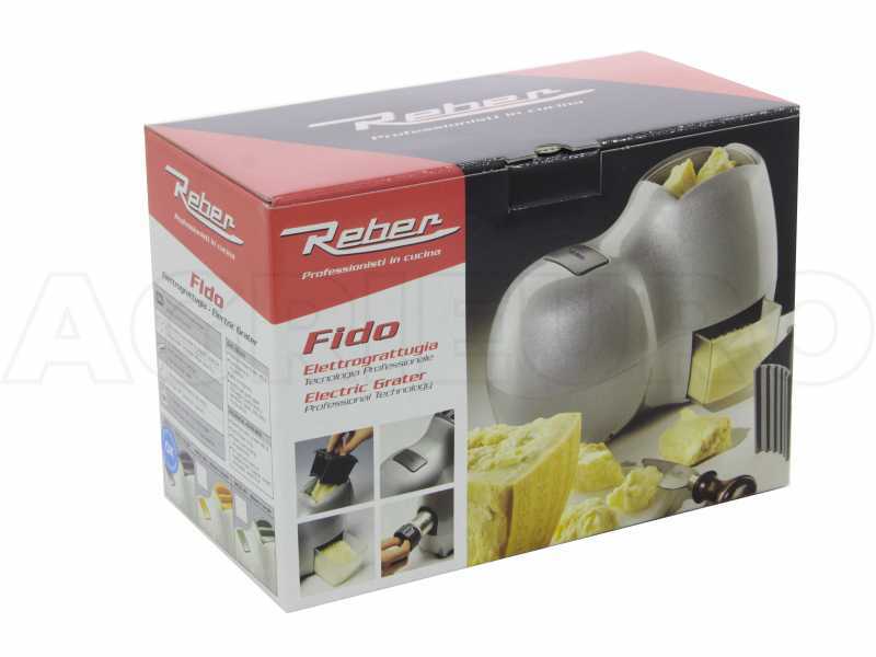 Reber Fido 9250 BG Bianco/Giallo - Grattugia elettrica da tavolo - 140W
