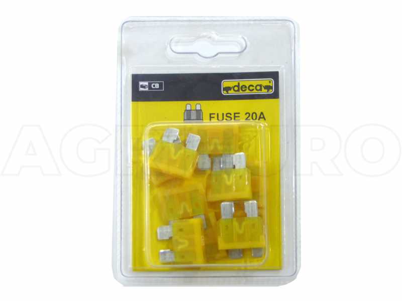 Fusibile 20A Deca - confezione 10 pezzi