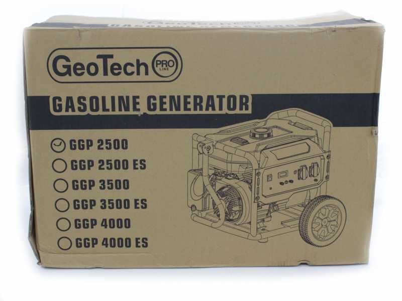 GeoTech-Pro GGP 2500 - Generatore di corrente carrellato con AVR 2.2 kW - Continua 2 kw Monofase