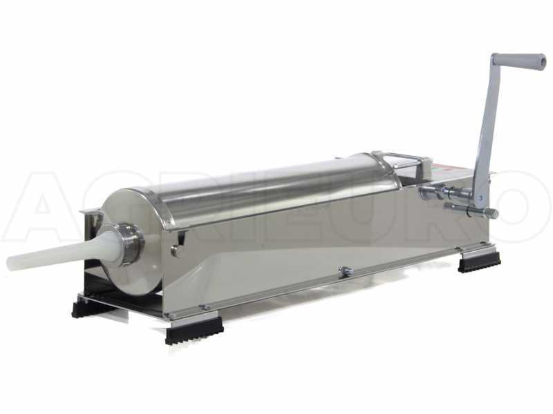 Insaccatrice professionale manuale Reber 8974 N INOX a 2 velocit&agrave; con carter - Capacit&agrave; 12 LT