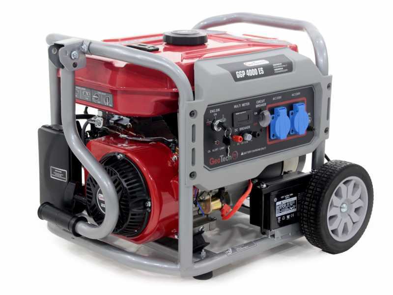 GeoTech-Pro GGP 4000 ES - Generatore di corrente carrellato con AVR 3.6 kW - Continua 3.2 kw Monofase