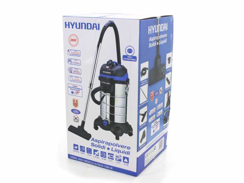 Hyundai BJ1622-1200-30 C/P - Aspirapolvere aspiraliquidi - Bidone da 30 lt, 1200 watt