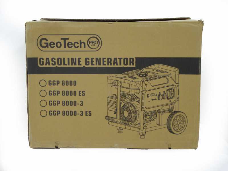 GeoTech Pro GGP 8000 - Generatore di corrente carrellato con AVR 6.5 kW - Continua 6 kw Monofase