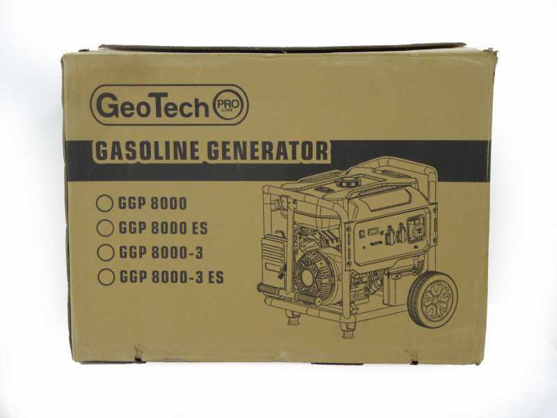 GeoTech Pro GGP 8000-3 - Generatore di corrente carrellato con AVR 6.5 kW - Continua 6 kw Trifase