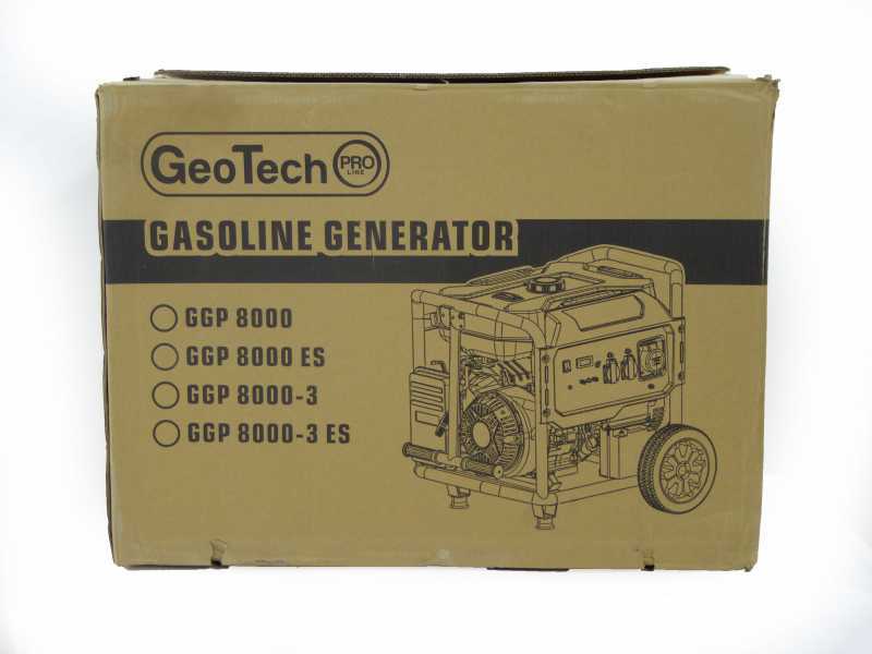 GeoTech-Pro GGP 8000-3 - Generatore di corrente carrellato con AVR 6.6 kW - Continua 6 kw Trifase