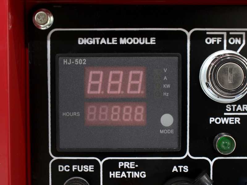 GeoTech-Pro DGP8500SE-3 - Generatore di corrente diesel silenziato carrellato con AVR 6.0 kW - Continua 5.5 kw Full-Power + ATS Trifase