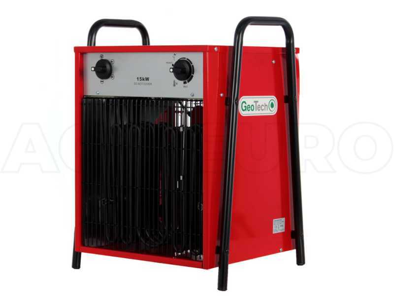 GeoTech EH 1500 T - Generatore di aria calda elettrico con ventilatore - 15  kW - Trifase
