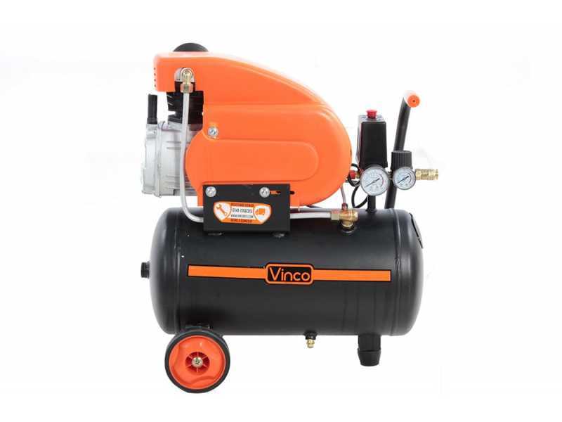 Vinco BDM24/FDL24 - Compressore aria elettrico carrellato - Motore 2 HP - 24 lt